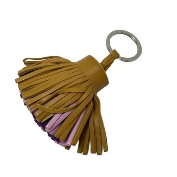 HERMES Carmen - Brown Light Purple Purple Agneau Milo None Bag Charm - Picture 2 of 4